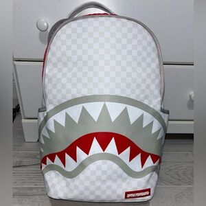 Sprayground Backpack // EUC // White & Gray Checkerboard